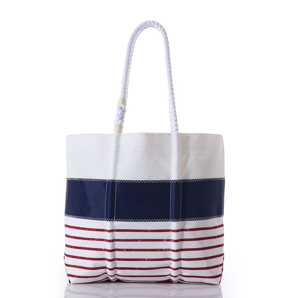 SeaBags Medium Red Mariner Stripe Bag